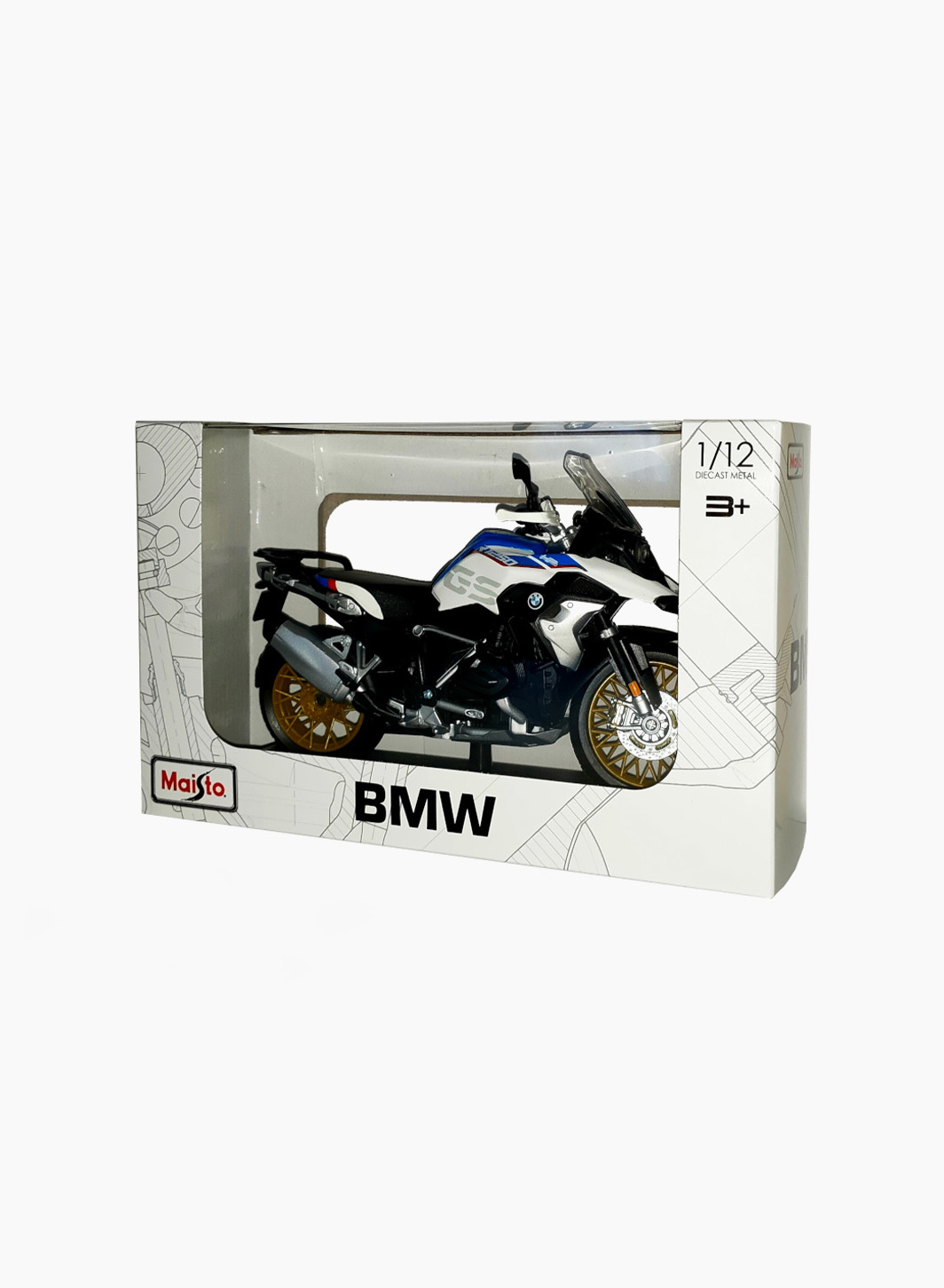 Motorcycle with stand "BMW R1250 GS" Scale 1:12