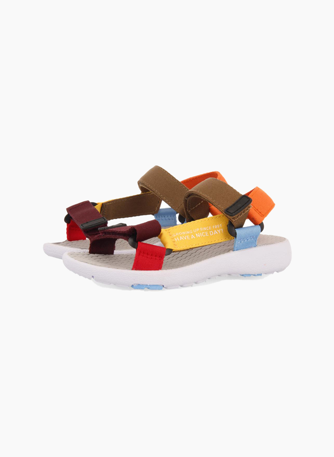 Colorful sandals with adjustable velcro Colorful sandals with adjustable velcro