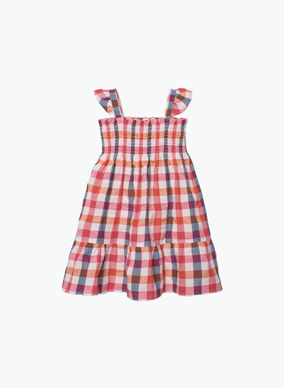 Checkered cotton dress