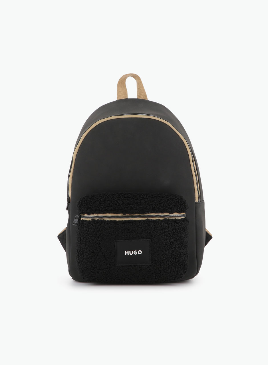 Backpack with soft pocket