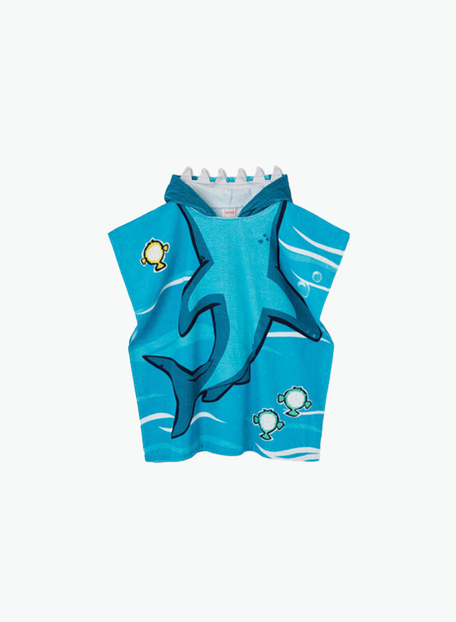 Շնաձկան պրինտով գլխանոցով սրբիչ