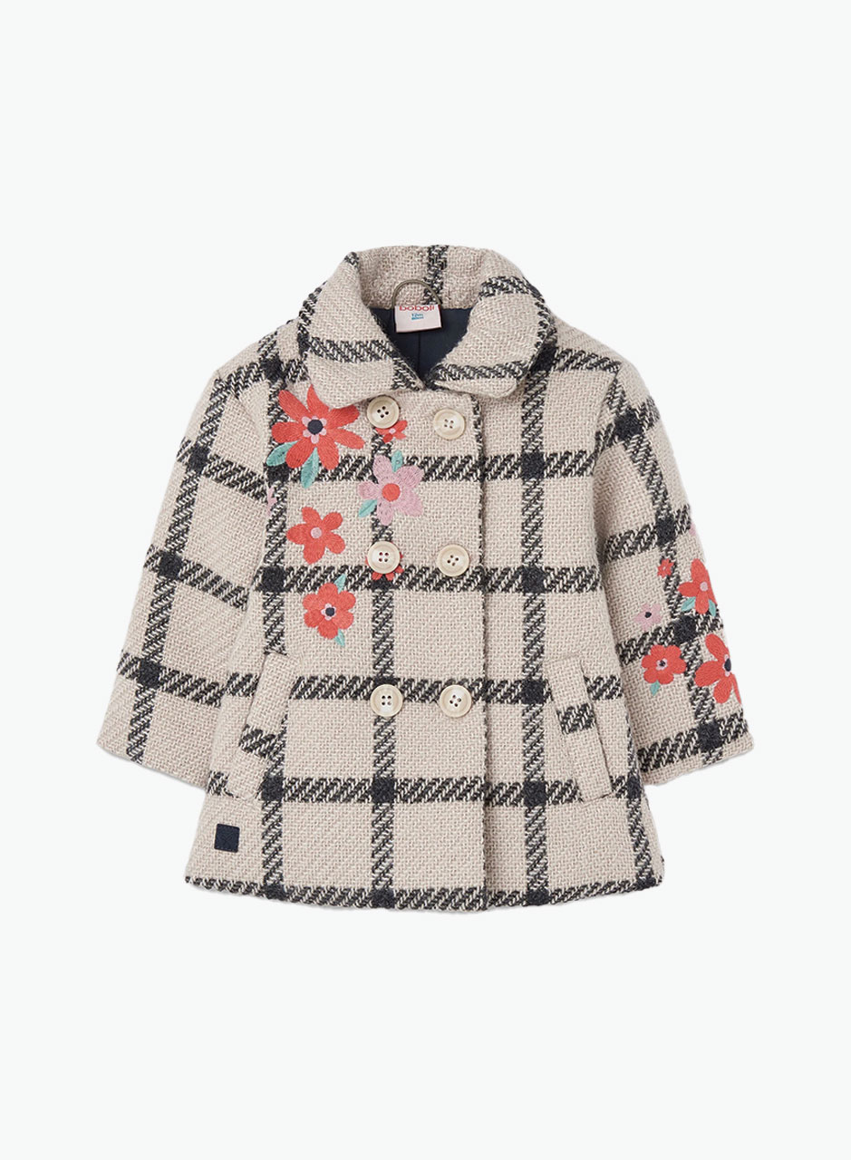 Girl's plaid coat
