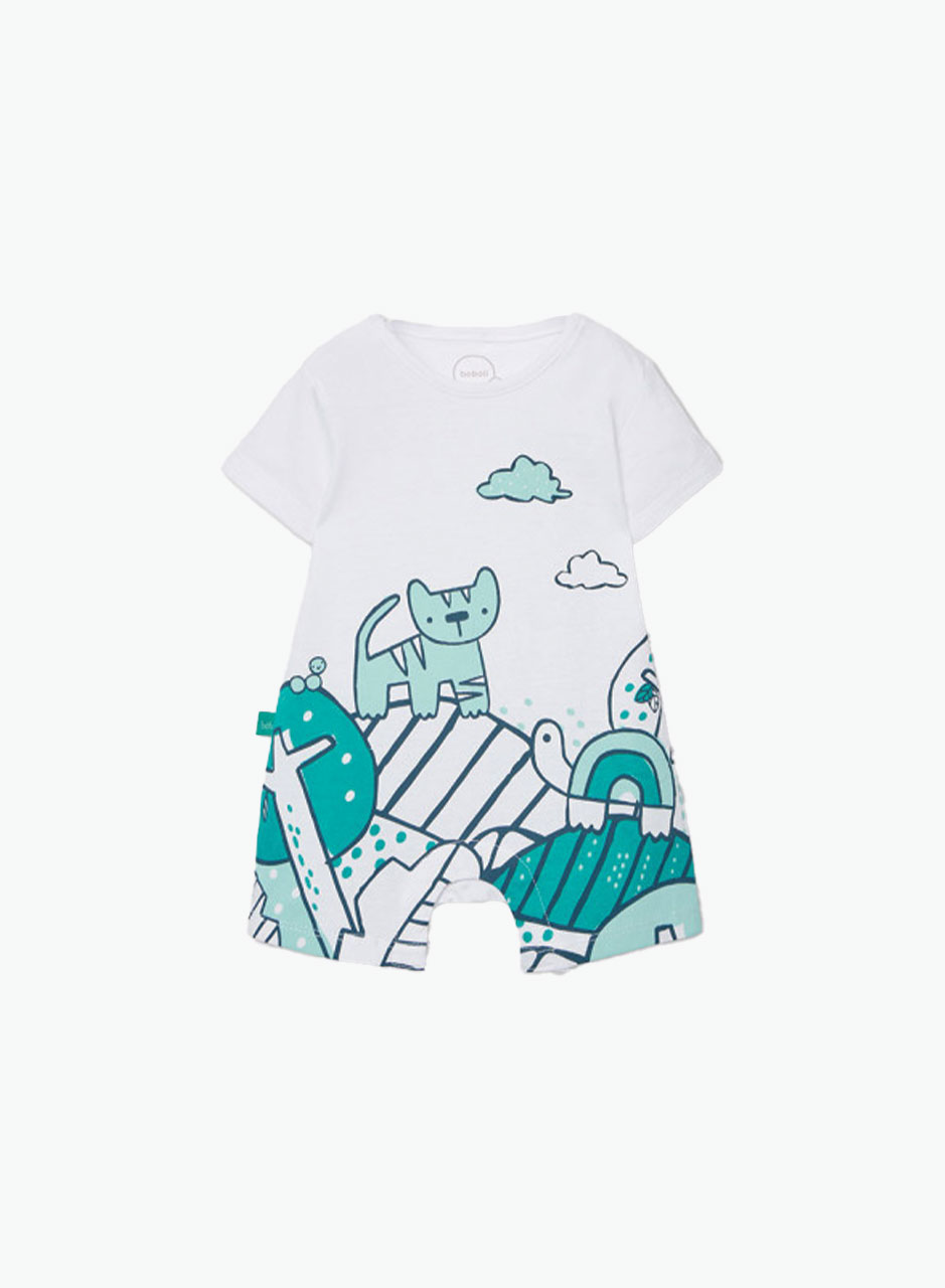 Boys' bodysuit "The adventures of a kitty"