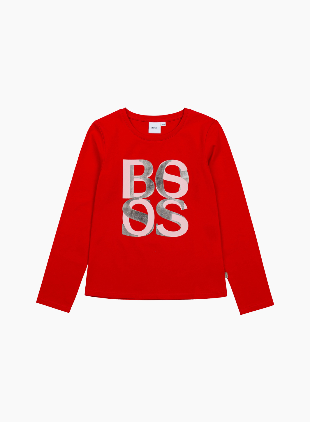 Long sleeve T-shirt with printed BOSS logo on the front Long sleeve T-shirt with printed BOSS logo on the front