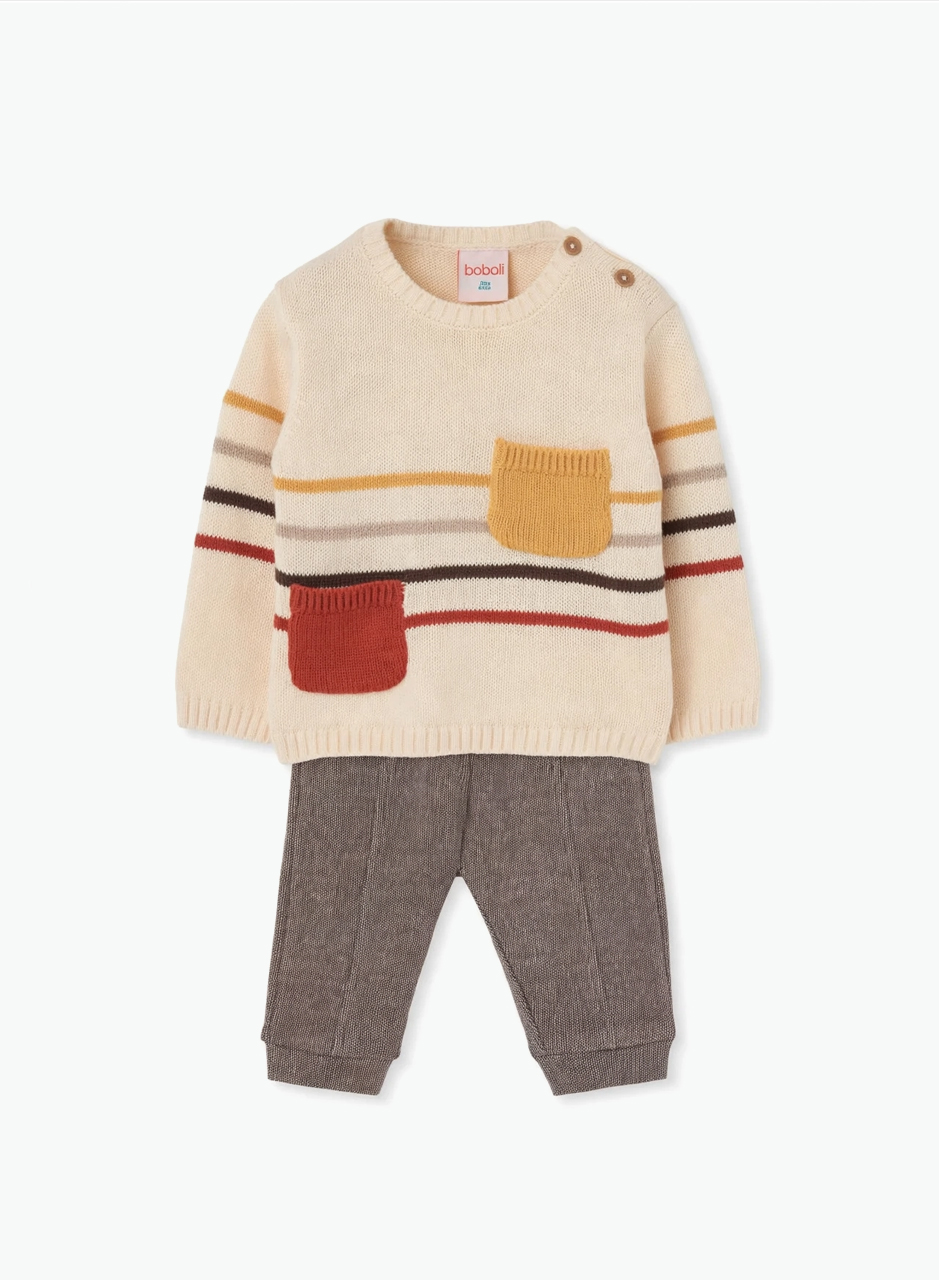 Set knit for baby boy