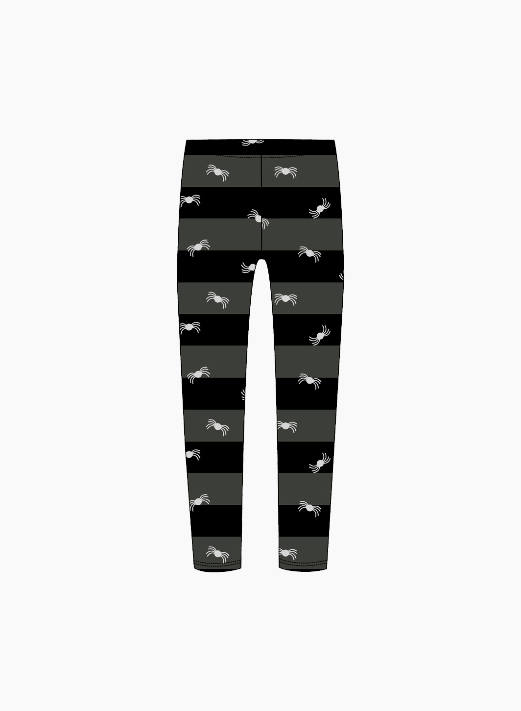 Spiders-pinted striped leggings