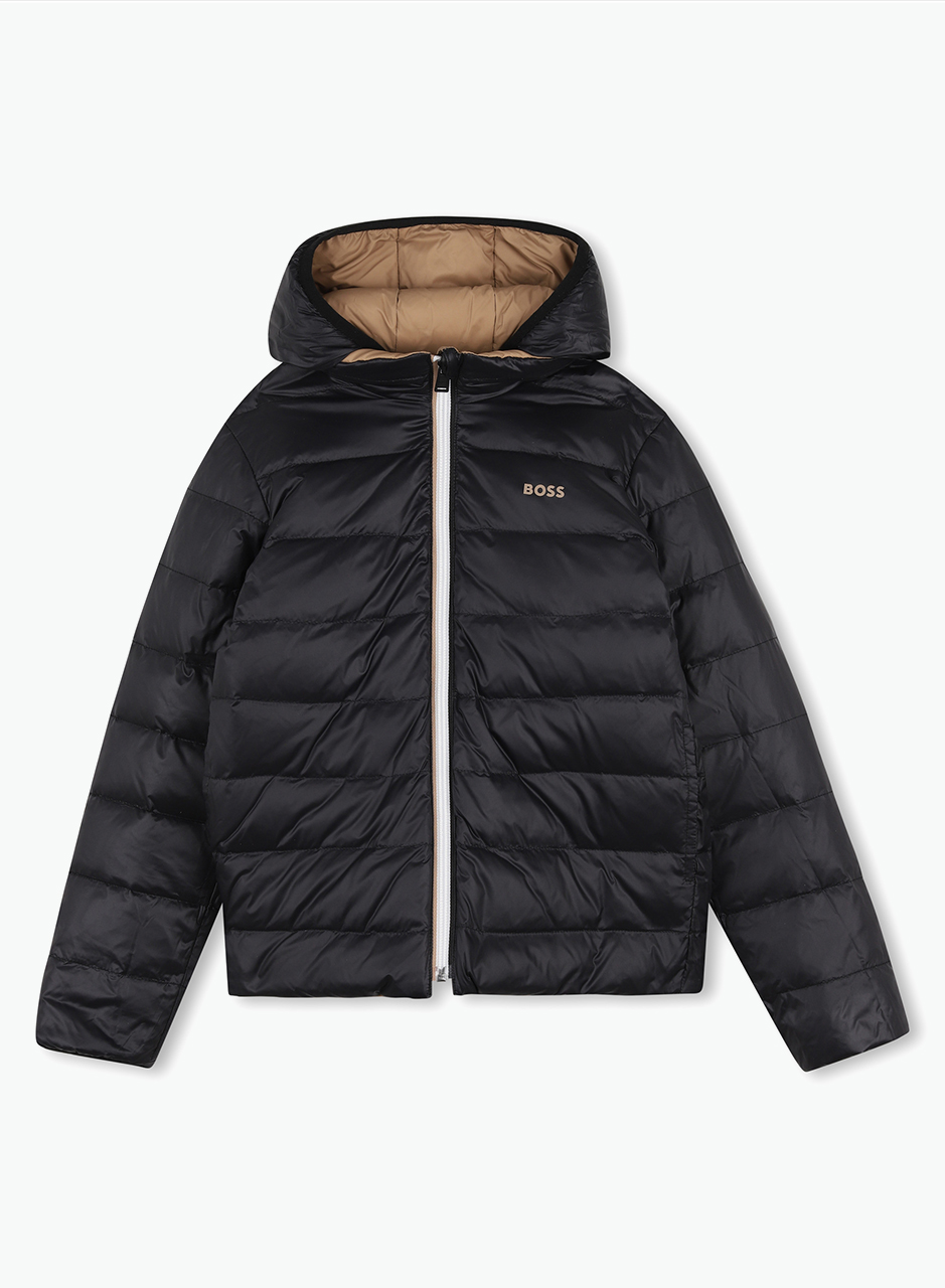 Double-sided puffer jacket with hood