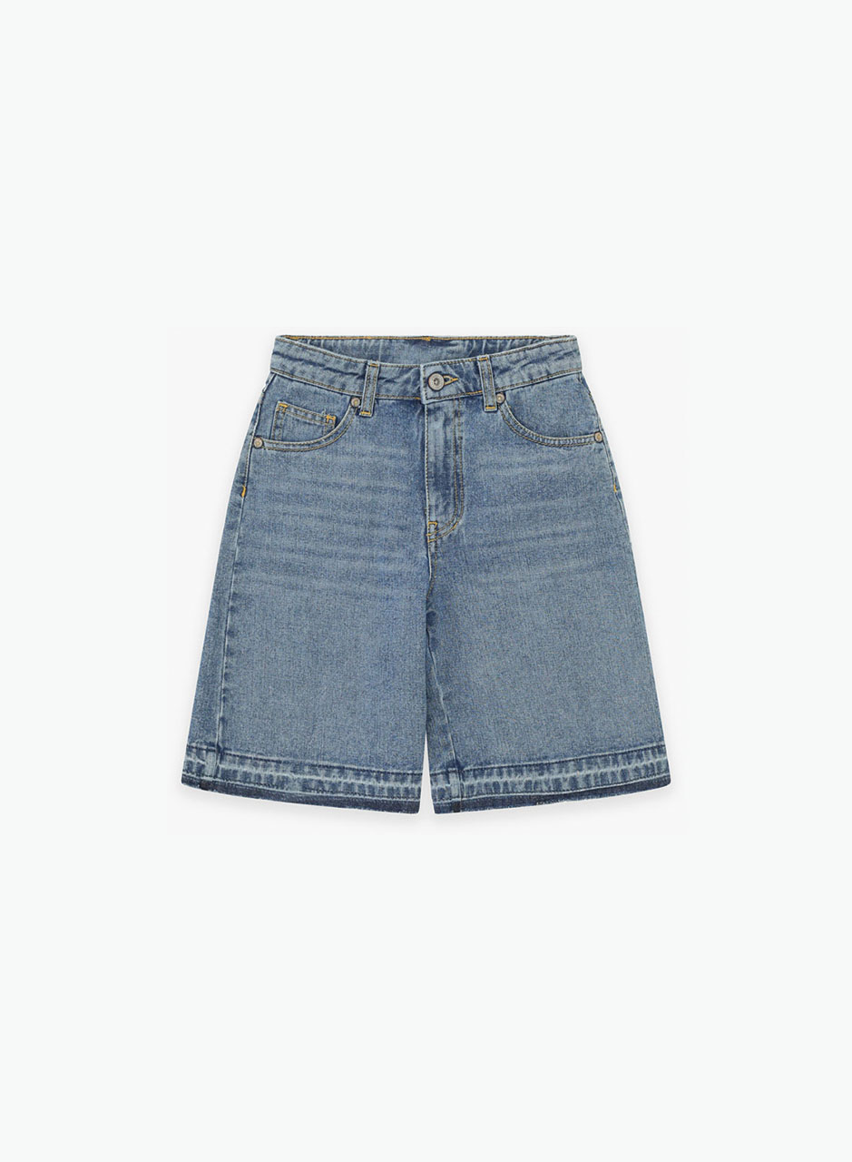 Wide-leg denim shorts Wide-leg denim shorts