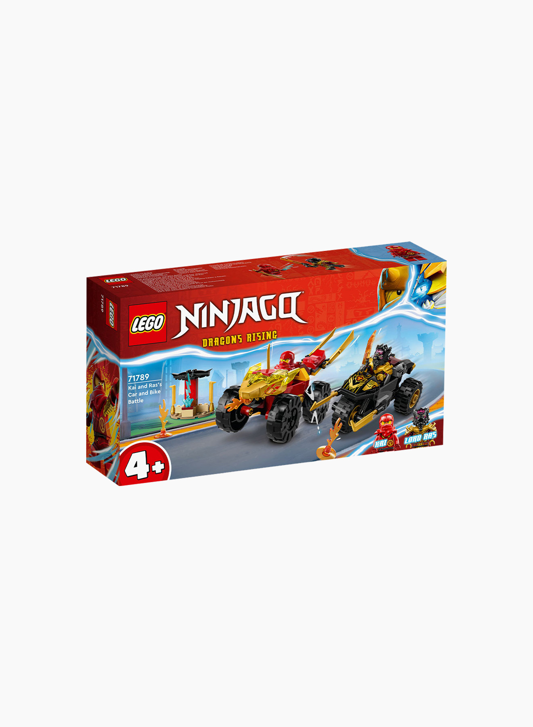 Կառուցողական խաղ Ninjago «Կայի և Ռասի մեքենաների և մոտոցիկլետների ճակատամարտը» Կառուցողական խաղ Ninjago «Կայի և Ռասի մեքենաների և մոտոցիկլետների ճակատամարտը»