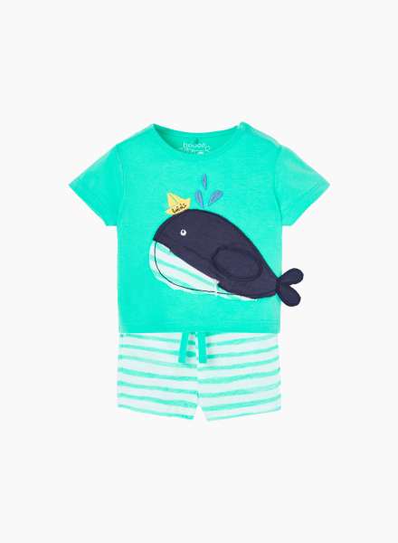 Set of T-shirt and shorts "Whale"