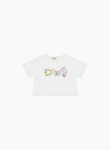 T-shirt with printed Dixie logo with colorful