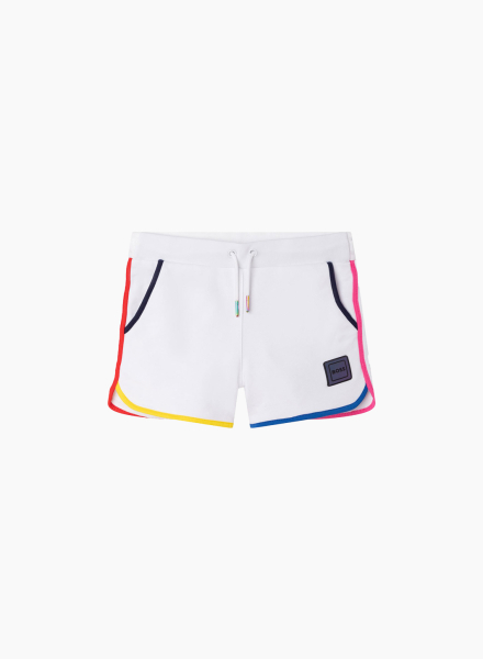 Cotton shorts with colorful details