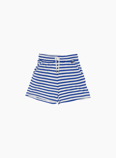 Beach shorts with stripes
