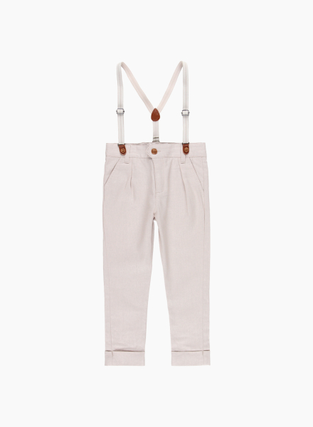 Trousers with suspenders