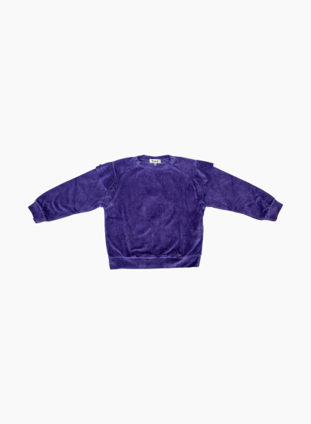 Velvet-effect sweatshirt