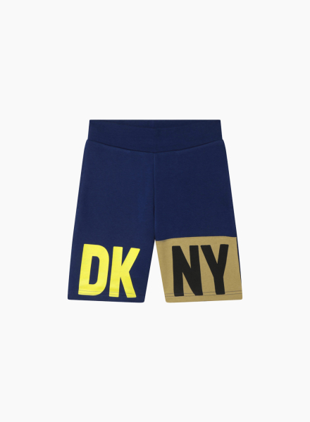 Shorts with DKNY logo printed on the front