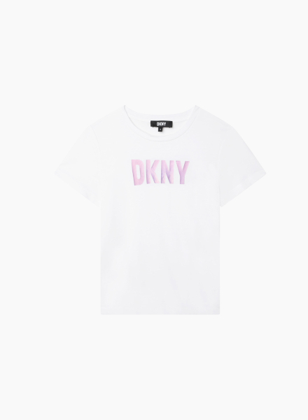 T-shirt with printed DKNY logo