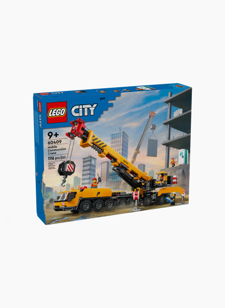 Constructor City "Yellow mobile construction crane"