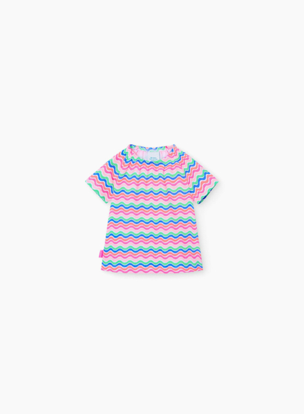 Knitted T-shirt "Color Waves"