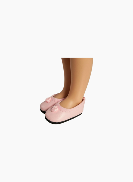 Pink ballet shoes for dolls 32 cm