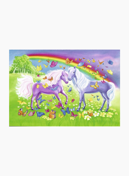 Puzzle "Rainbow horses" 2X24pcs.