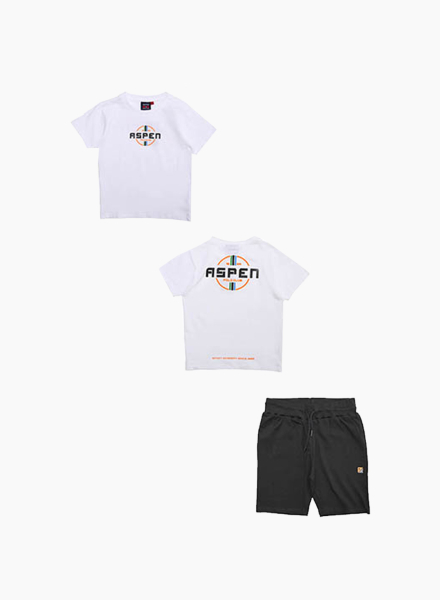 T-shirt and shorts set with brand logo