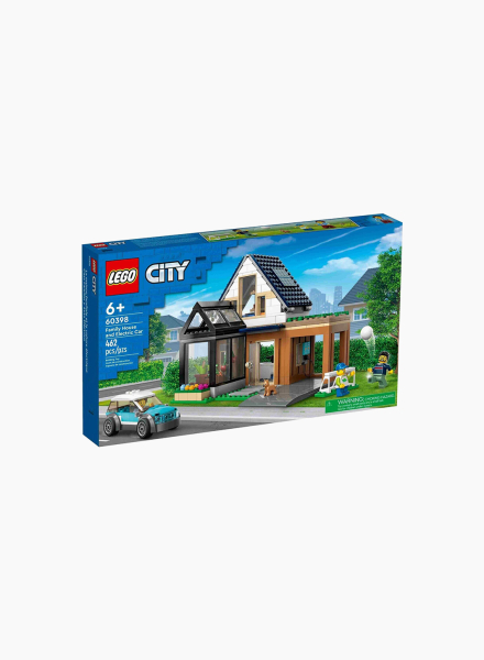 Constructor City "Family House and Electric Car"