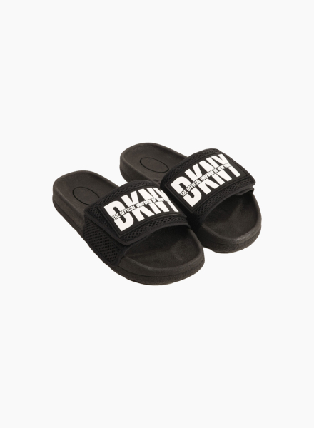 Unisex flip-flops with rubber patch DKNY logo