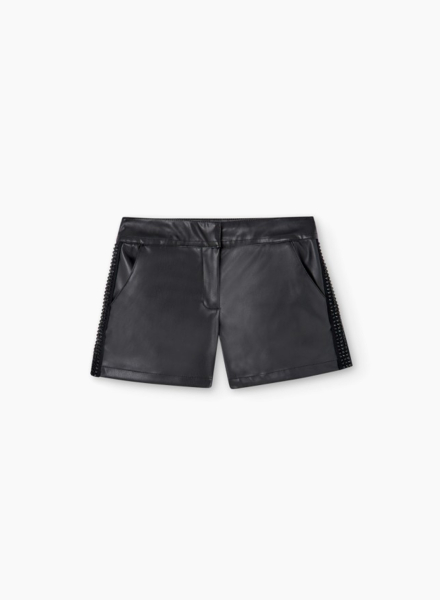 Fake leather shorts for girls
