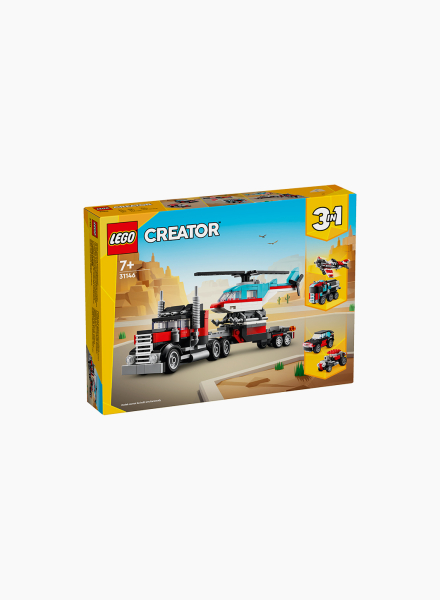 Constructor Creator "Flatbed truck with helicopter"