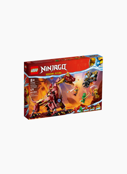 Կառուցողական խաղ Ninjago «Ջերմային ալիքի փոխակերպող լավա վիշապ»