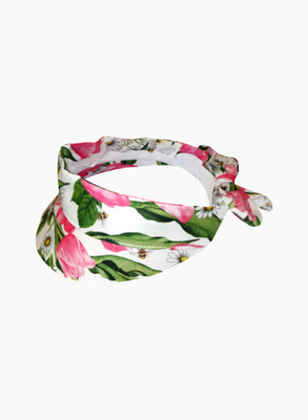 Tennis cap with floral print