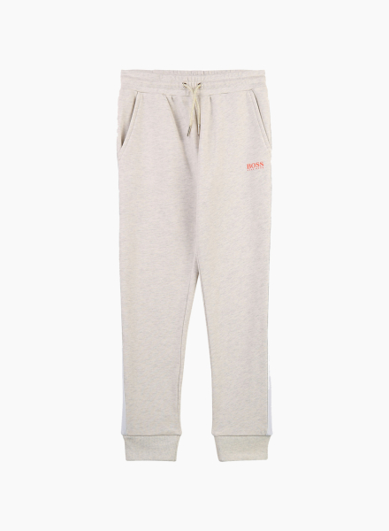 Sweatpants with knitted side stripes