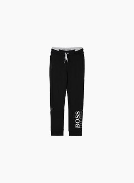 Track trousers with printed logo on the leg