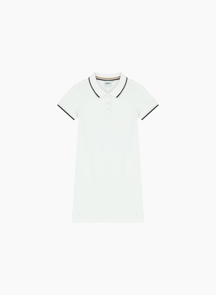 Polo dress with short sleeves