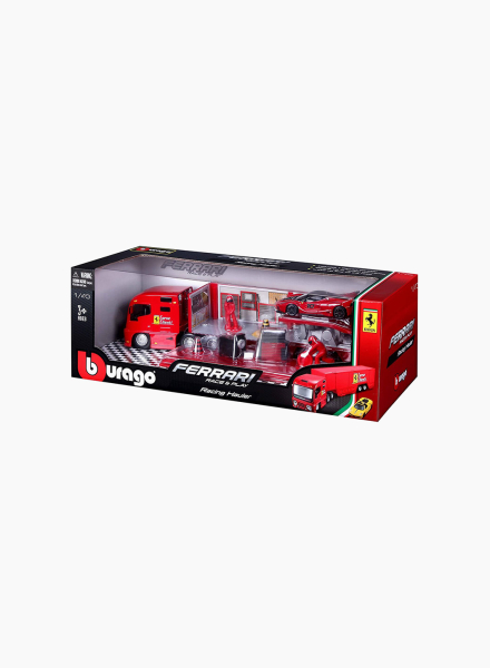 Racing hauler "Ferrari and 1 car" Scale 1:43