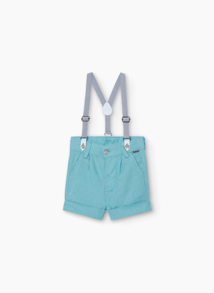 Shorts with elastic suspenders