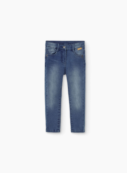 Elastic jeans with adjustable waist