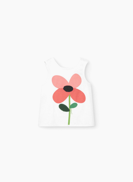 Large flower print t-shirt
