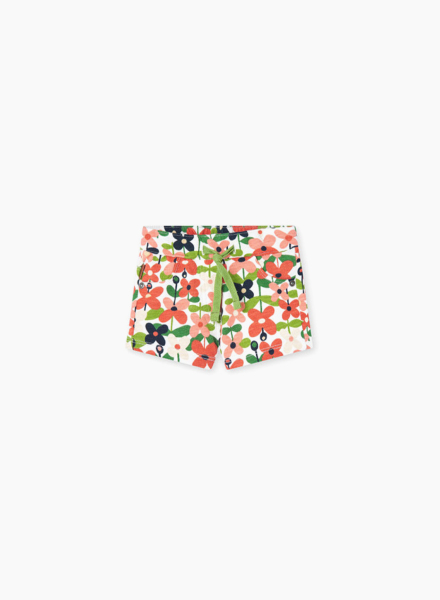 Floral shorts with laces
