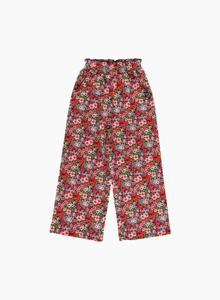 Floral printed trousers