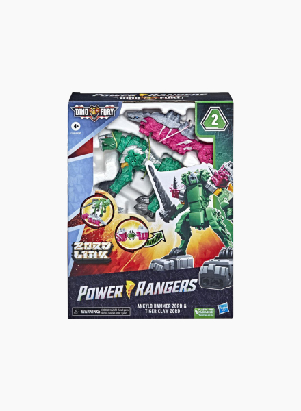 Pink and green transformers "Comb Zord"