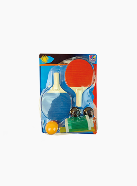 Table tennis set with rubber