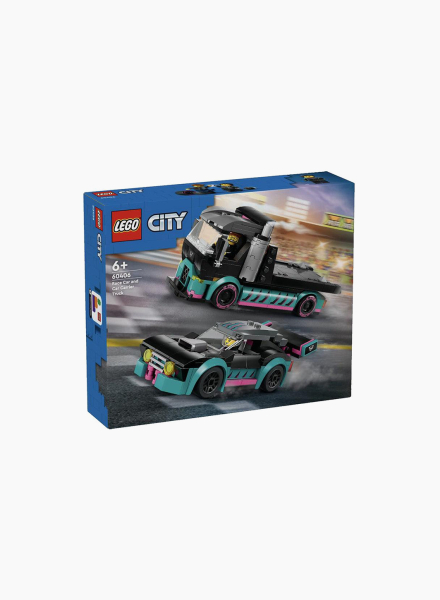 Constructor City "Race Car and Car Carrier Truck"