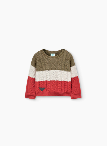Теплый полосатый свитер