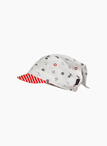Headscarf cap with nautical print