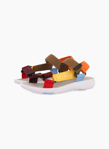 Colorful sandals with adjustable velcro