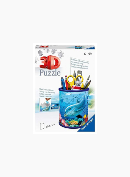 Puzzle 3D "Pencil cup: underwater world" 54pcs.