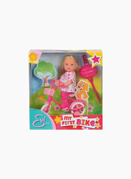 Кукла "Мой первый велосипед"