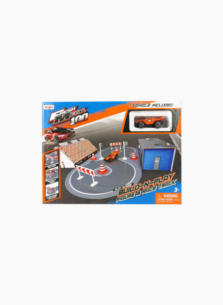 Play Set "FM Build N Play race track and 1 car"